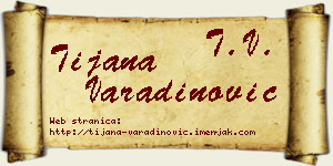 Tijana Varadinović vizit kartica